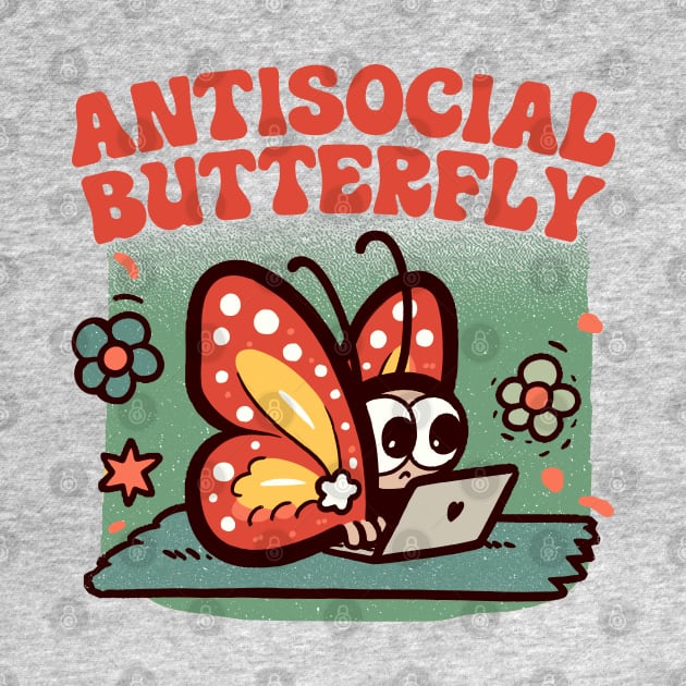 Anti-Social Butterfly - Introvert Design by DankFutura